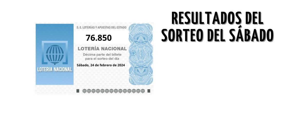 Décimo ganador Lotería Nacional sábado 24 de febrero de 2024 -