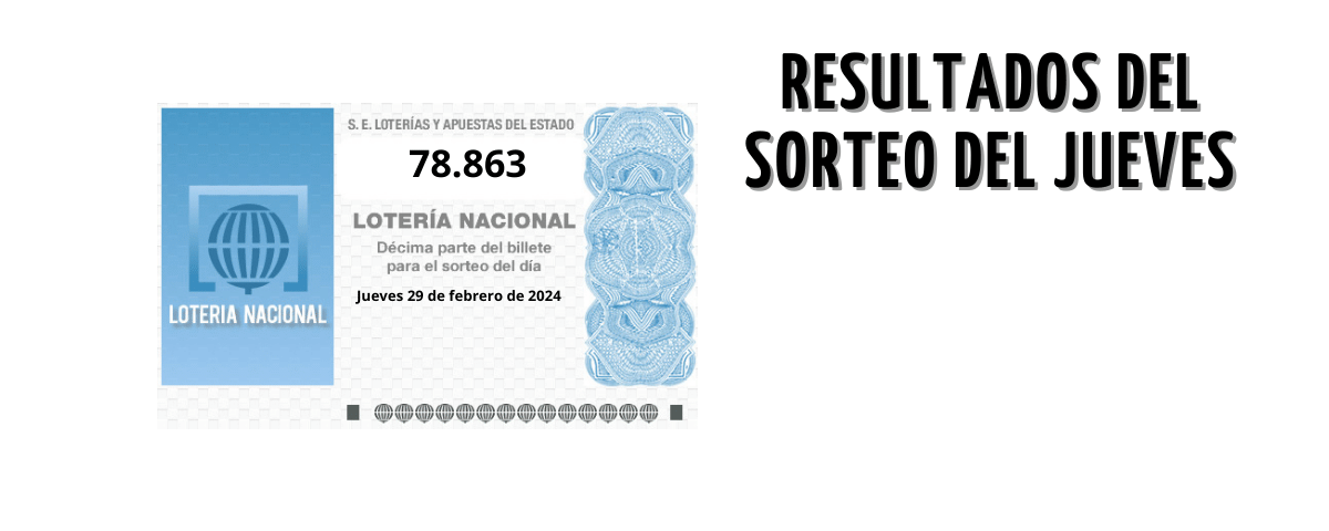 Décimo ganador Lotería Nacional jueves 29 de febrero de 2024 -